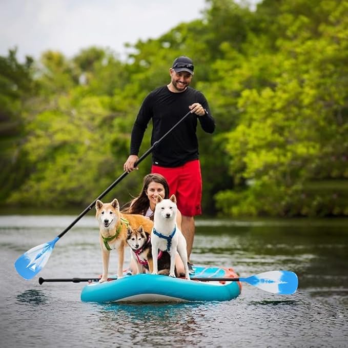 SUP Paddle - 3-Piece Adjustable Aluminium SUP Paddle with Glass Fiber Blade for Surfing, Floating, Water Sports-StrideForce Fitness