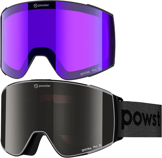 Ski Goggles Snow OTG Snowboard Goggles Magnetic Interchangeable Lens Frameless UV Protection Anti-fog mobile Skating-StrideForce Fitness