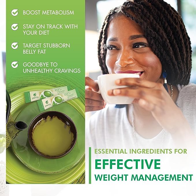 Lean + Green, Premium, 100% Japanese Green Tea, Garcinia Cambogia (as Super Citrimax) & Gymnema Sylvestre, for Weight Management, Appetite Control 24 ct - 3 Boxes, Javita-StrideForce Fitness