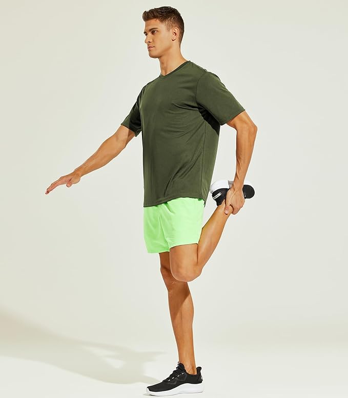 MIER Men's Quick Dry Workout Shirts Moisture Wicking Running Athletic Performance T-Shirts Recycled Polyester Top Tee-StrideForce Fitness