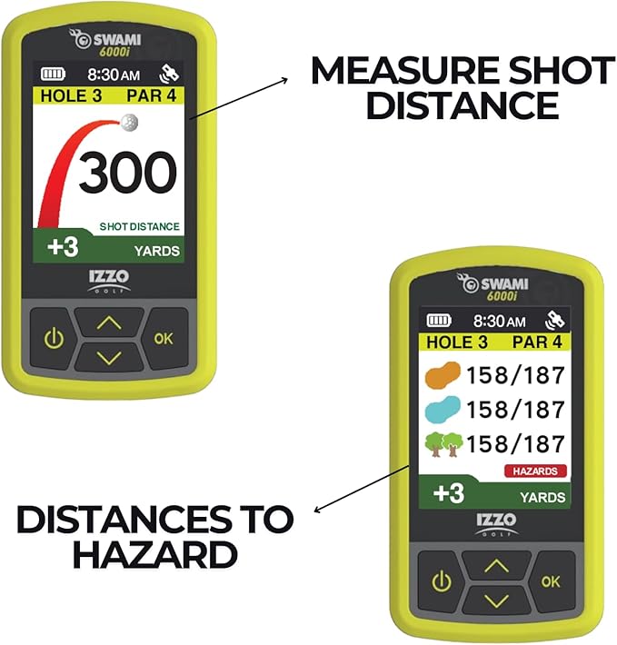 Izzo Swami 6000 Handheld Golf GPS Water-Resistant Color Display With 38,000 Course Maps & Scorekeeper Model may vary-StrideForce Fitness