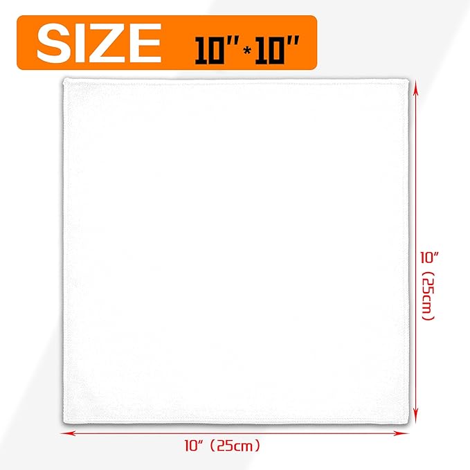 12 Pack Sweat Absorbing Handkerchiefs,Gym Workout Towels Microfiber Sweat Rags Towels for Men & Women, Running Sports accessories Small Cloth for Face Hand,Black Hankies (10" x 10")-StrideForce Fitness