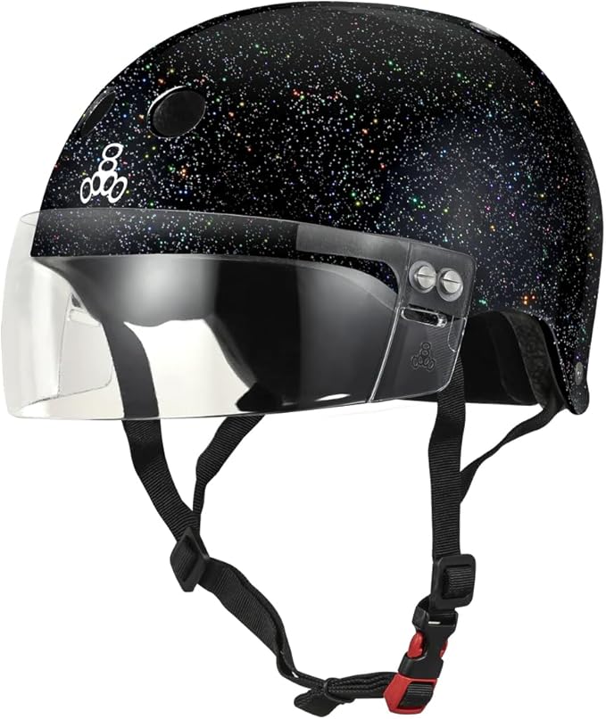 Triple Eight The Certified Sweatsaver Helmet with Visor for Roller Derby, Skateboarding and BMX-StrideForce Fitness