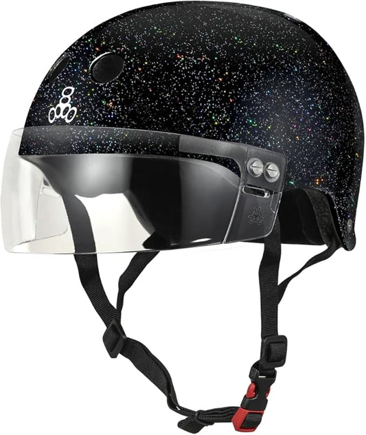 Triple Eight The Certified Sweatsaver Helmet with Visor for Roller Derby, Skateboarding and BMX-StrideForce Fitness