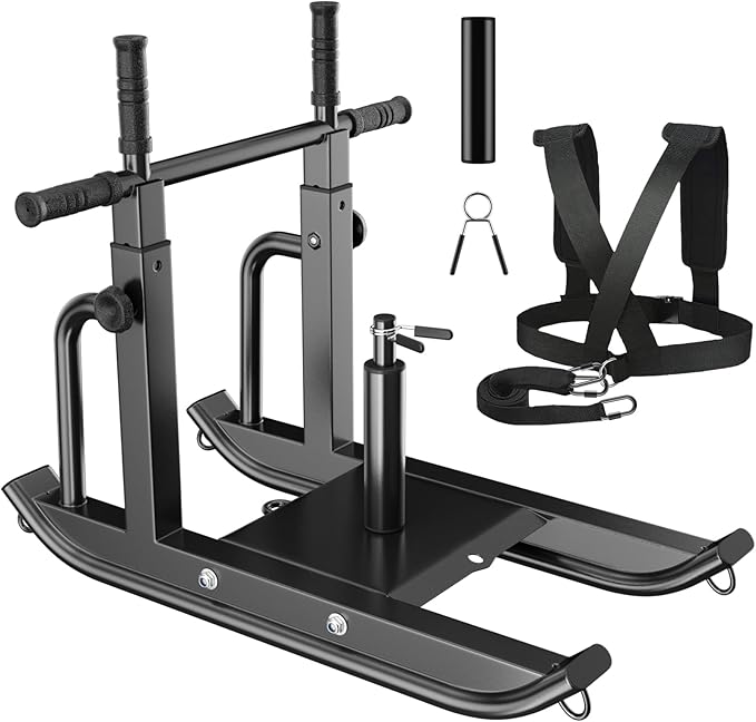 Weight Sled Adjustable Height - Weight Training Pull Sled Gym Equipment for Fitness Strength & Speed Training-StrideForce Fitness