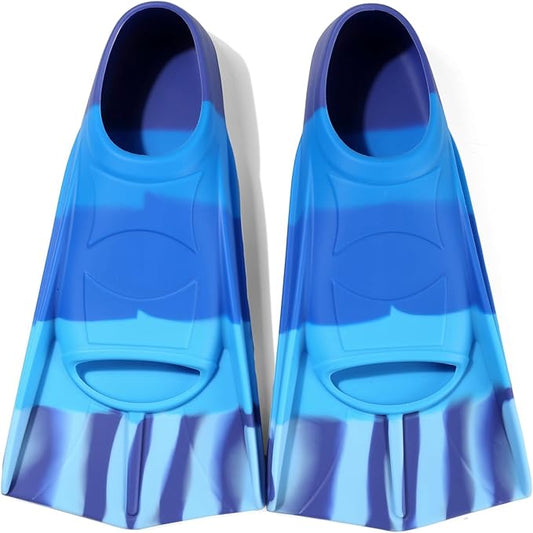 Kids Swim Fins,Short Kids Fins Youth Swimming Flippers for Lap Swimming Training for Children Girls Boys Beginners-StrideForce Fitness