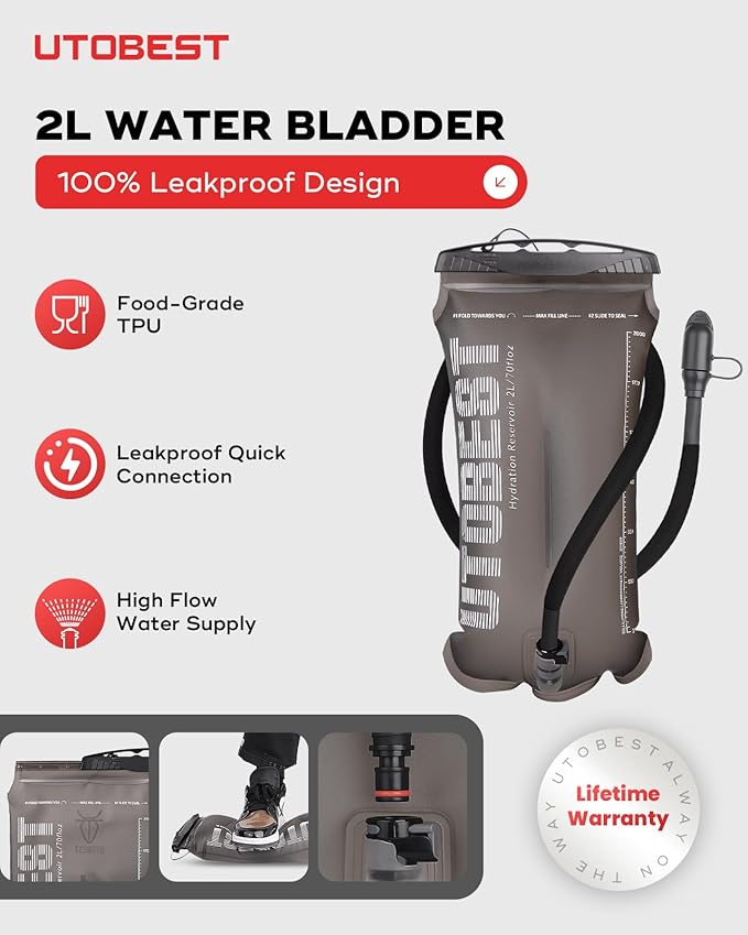 UTOBEST Upgrade Running Hydration Vest 10L, Running Backpack for Women Men Multi-Functional Storage, Adjustable Water Vest for Trail Marathon Race Jogging Cycling-StrideForce Fitness