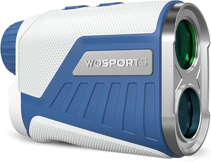 WOSPORTS Golf Range Finder with Slope Switch, 1200 Yards Rangefinder for Golfing & Hunting, ±1yd Accuracy, 0.3s Flag Locking Vibration, Rechargeable, Blue-StrideForce Fitness