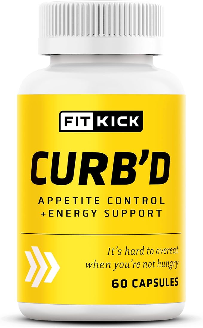 FITKICK CURB'D Capsules, Non-Prescription Over-Eating Control, Energy & Healthy Eating Support - 60 Count-StrideForce Fitness
