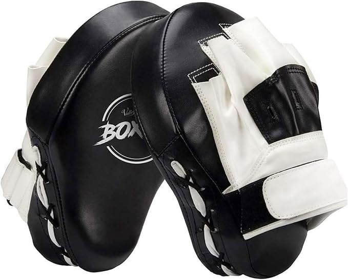 Valleycomfy Boxing Curved Focus Punching Mitts- Leatherette Training Hand Pads-StrideForce Fitness