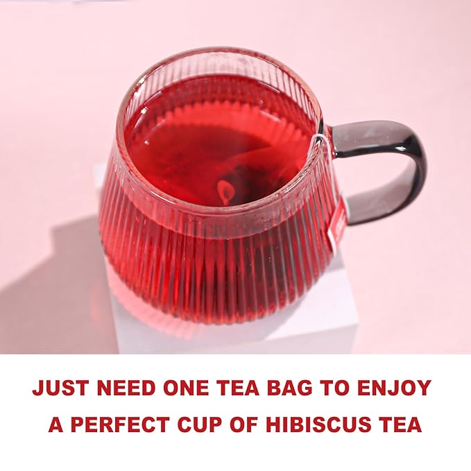 TEARELAE - Hibiscus Tea Bags - 2g x 80 Count - 100% Pure Hibiscus Flowers - Country of Origin Nigeria - Non-GMO - Caffeine-free - Aid Digestion & Support Heart Health-StrideForce Fitness
