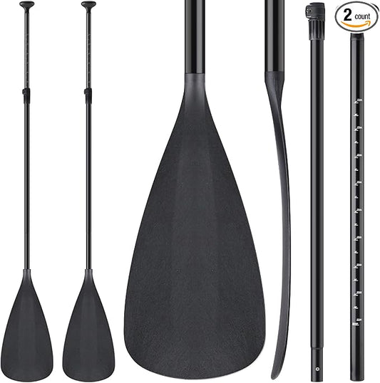 2 Set of 3 Pieces Sup Paddle Board Paddle Kayak Adjustable Stand up Oar Aluminum Alloy Lightweight Replacement Paddleboard Detachable Aluminum Alloy Shaft for Surfing Fishing-StrideForce Fitness