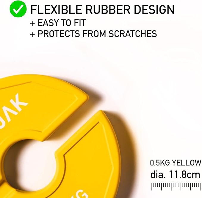 Micro Plates. 0.5 KG Weight Plate, x4 Pieces, Fractional Weight Plates, Dumbell Weights, Kettlebell weights Training.-StrideForce Fitness