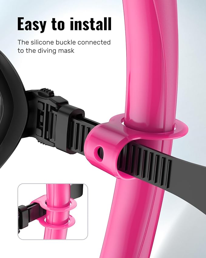 W WSTOO Adults Diving Snorkel Breathing Tube Silicone Flexible Foldable Snorkel Anti-Drop for Freediving Swim Training,Diving and Scuba Diving,Easy to Carry for Travel-StrideForce Fitness