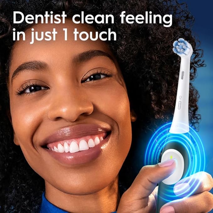 Oral-B iO Series 2 Rechargeable Electric Powered Toothbrush Starter Kit, Forest Green with 2 Brush Heads - Automatic Pressure Sensor to Protect Gums - 3 Modes - 2 Min Timer