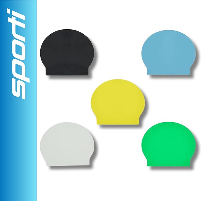Sporti Silicone Swim Cap for Kids, Unisex Youth Swimming Cap, Protection Bathing Caps for Your Children, Aged 2-10-StrideForce Fitness