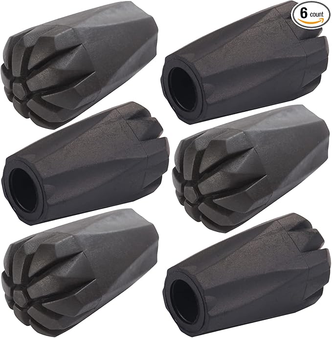 Trekking Pole Accessories Extra Thick and Wear Resisting Rubber Tips Snow Support Mud Support for Hiking Poles for All Common Trekking Poles, Hiking Sticks, Nordic Walking Poles with a Inner Diameter of 11mm/0.43"-StrideForce Fitness