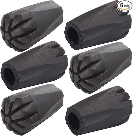 Trekking Pole Accessories Extra Thick and Wear Resisting Rubber Tips Snow Support Mud Support for Hiking Poles for All Common Trekking Poles, Hiking Sticks, Nordic Walking Poles with a Inner Diameter of 11mm/0.43"-StrideForce Fitness