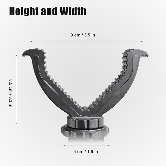 Shooting Stick with V Yoke, 22-62 inches Adjustable Aluminum Shooting Monopod for Hunting Rifles-StrideForce Fitness
