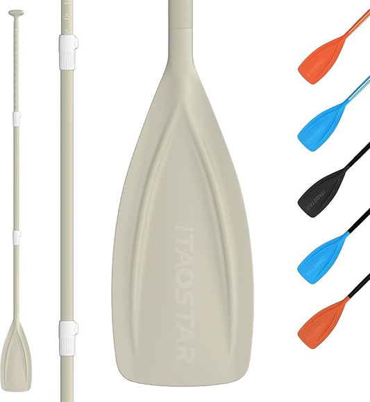 Paddle Board Paddle Detachable, Stand Up Paddle for Adults with Double Locks, Kayak Paddle Adjustable with Glass Fiber Blade, Floating Paddle Board Oar with Lightweight-StrideForce Fitness