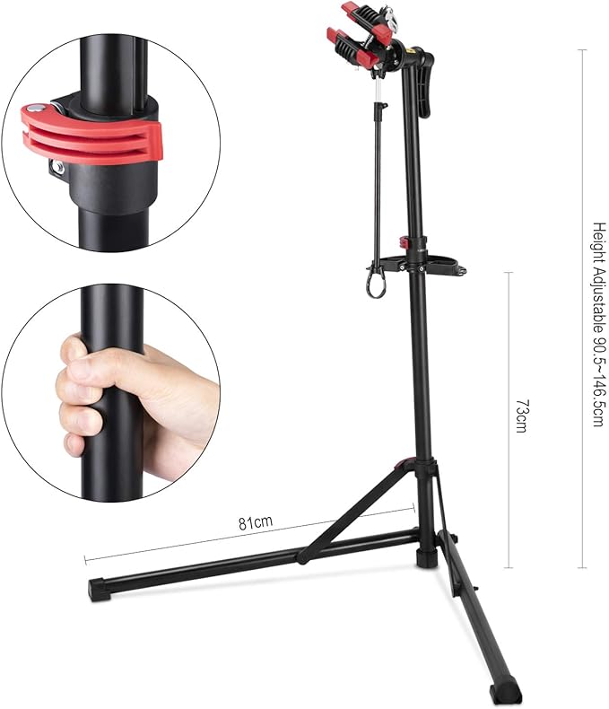 CXWXC Bicycle Repair Stand for Bike Maintenance, Up to 30 kg, Height Adjustable, Foldable and 360° Rotatable Bike Maintenance worktand for MTB, Road Bike-StrideForce Fitness