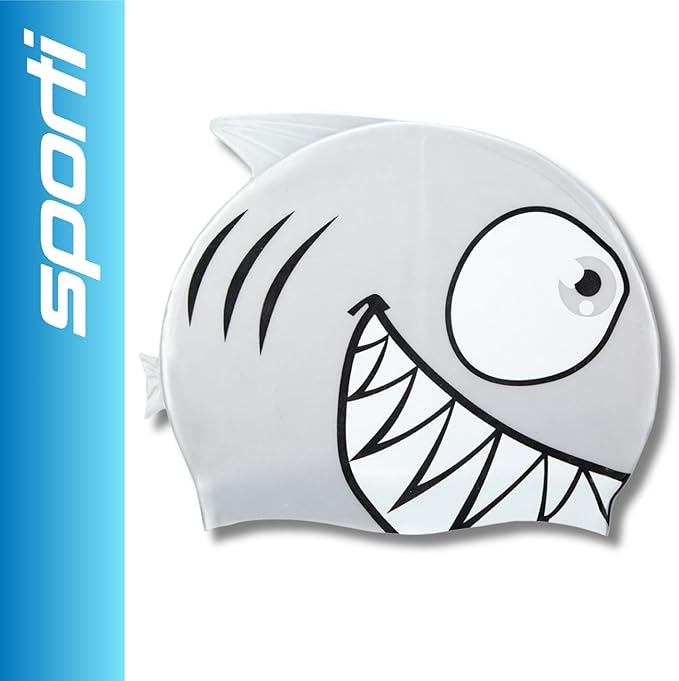 Sporti Silicone Swim Cap for Kids, Unisex Youth Swimming Cap, Protection Bathing Caps for Your Children, Aged 2-10-StrideForce Fitness