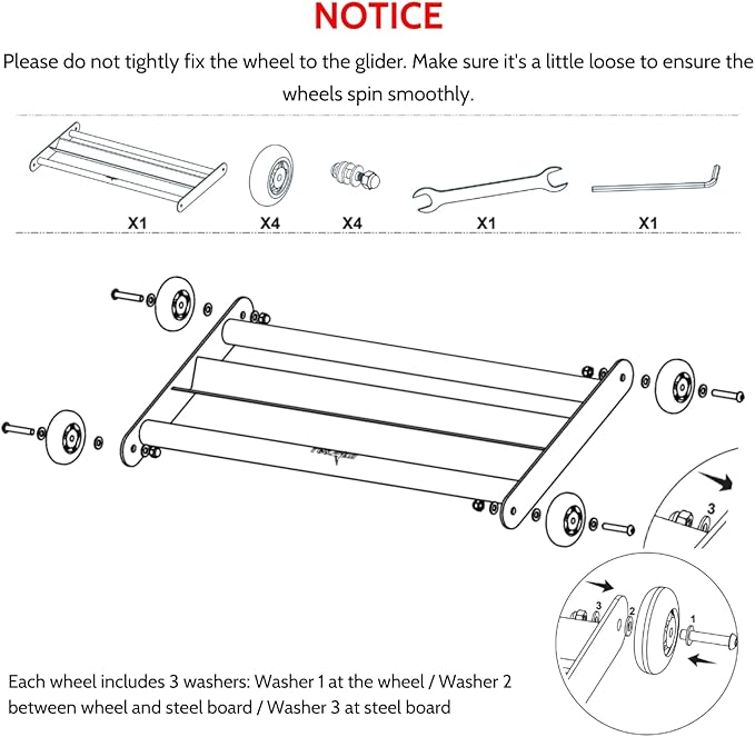 Yes4All Glute Ham Glider, Exercise Wheels for Home Gym Fitness, Glute Hamstring, Booty Building-StrideForce Fitness