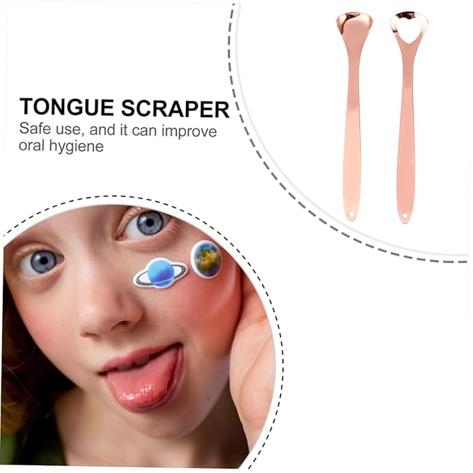 1set Stainless Steel Tongue Scraper for Oral Tongue Coating Travel-friendly Design Easy to