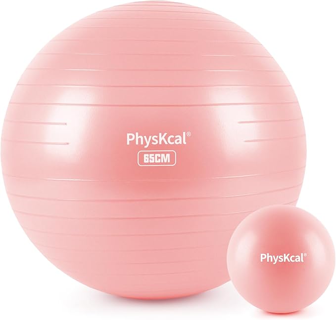 Yoga Ball for Exercise, Pilates Set, 4 Sizes Fitness Ball for Workout, Birthing, Pregnancy, Physical Therapy- Pump Included-StrideForce Fitness