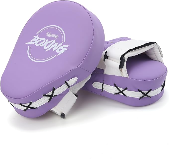 Valleycomfy Boxing Curved Focus Punching Mitts- Leatherette Training Hand Pads-StrideForce Fitness