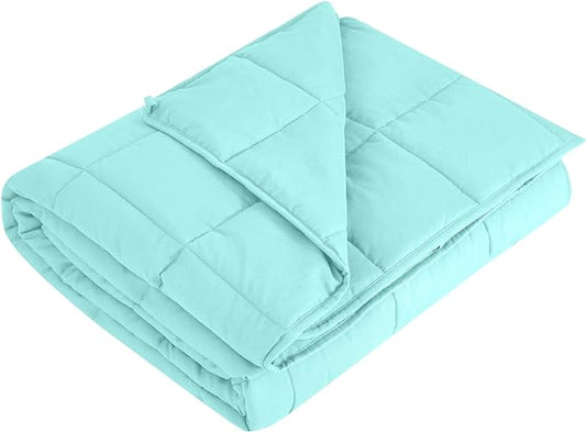 L'AGRATY Weighted Blanket - 48"x72" 20lbs Cooling Breathable Heavy Blanket Microfiber Material with Glass Beads Big Blanket for Adult All-Season Summer Fall Winter Soft Thick Comfort Blanket-StrideForce Fitness