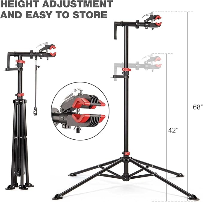 CXWXC Bike Repair Stand - Bike Stand For Maintenance Workstand - Ebike Repair Stand Shop Home Mechanics for E Bike, Bike Mountain Bike and Road Bike (Style:F)-StrideForce Fitness