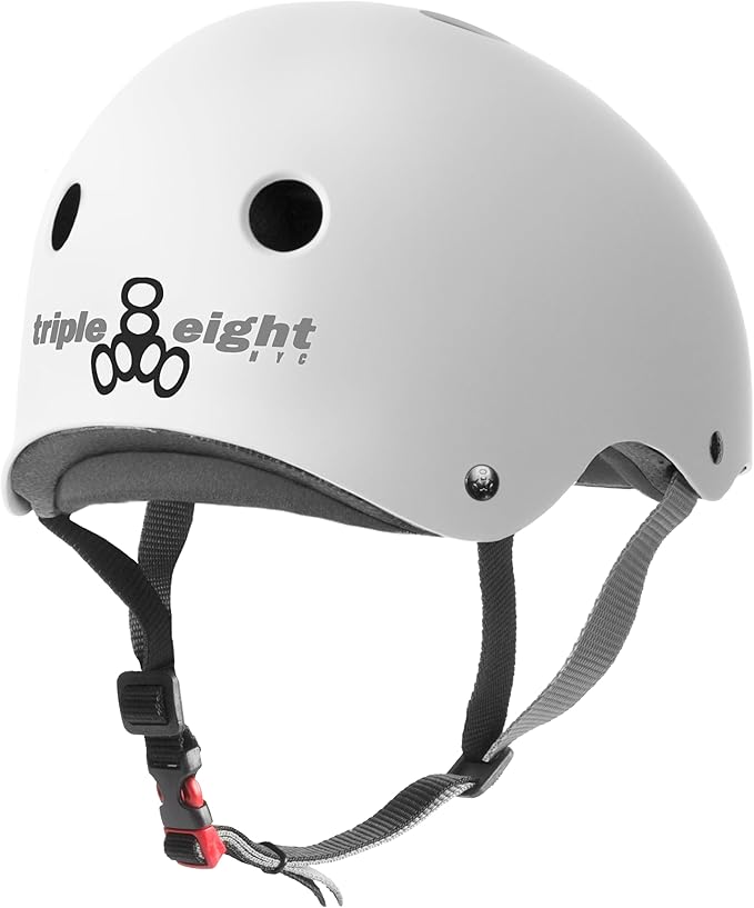 Triple Eight Certified Sweatsaver Helmet for Skateboarding, BMX, Roller Derby, Roller Skating, Inline Skating, Scooter and Bike-StrideForce Fitness