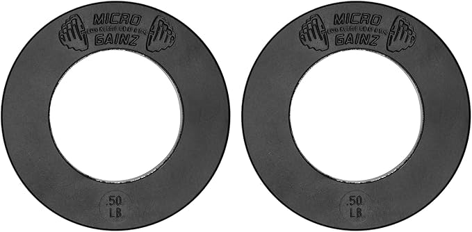 Micro Gainz Calibrated Fractional Weight Plate Set of 2 Plates, Choose Set (.25LB-1.25LB), Designed for Olympic Barbells for Strength Training & Micro Loading Bar Weights, Made in USA-StrideForce Fitness