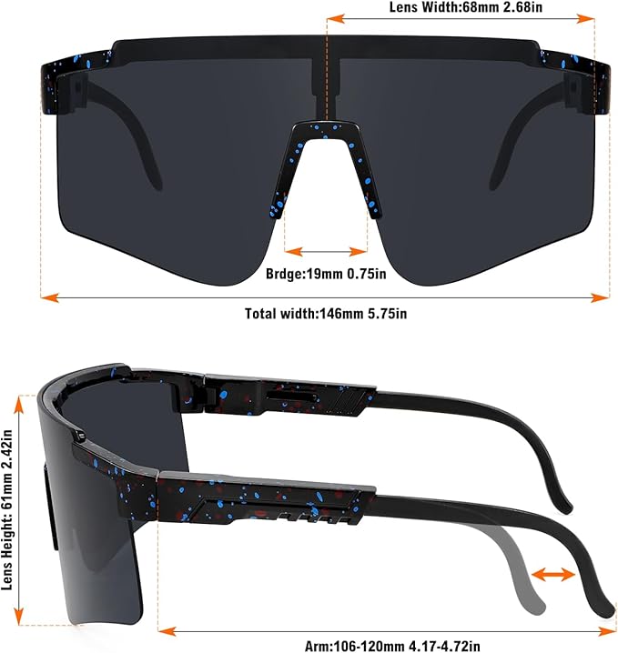 MALIDAK Sports Sunglasses for Mens Women Youth Baseball Sunglasses UV400 Protection Men Cycling Glasses-StrideForce Fitness