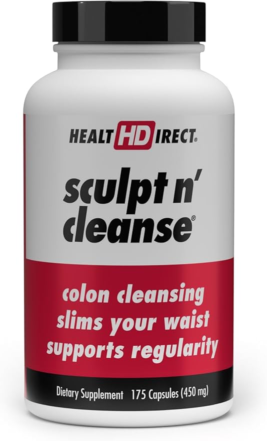 HEALTH DIRECT Sculpt n' Cleanse - Herbal Colon Cleanse for Digestive Health & Regularity - Natural Detox & Gut Flush Supplement - 175 Veggie Capsules-StrideForce Fitness