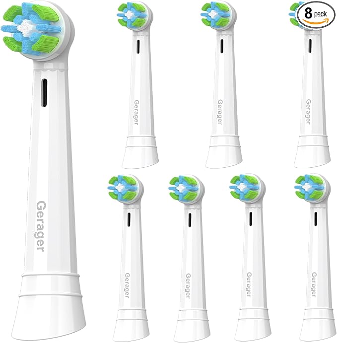 8 Pack Toothbrush Replacement Heads Compatible with Oral B iO, Toothbrush Heads Compatible with Oral B iO 3 4 5 6 7 8 9 10 Series Electric Toothbrushes, White
