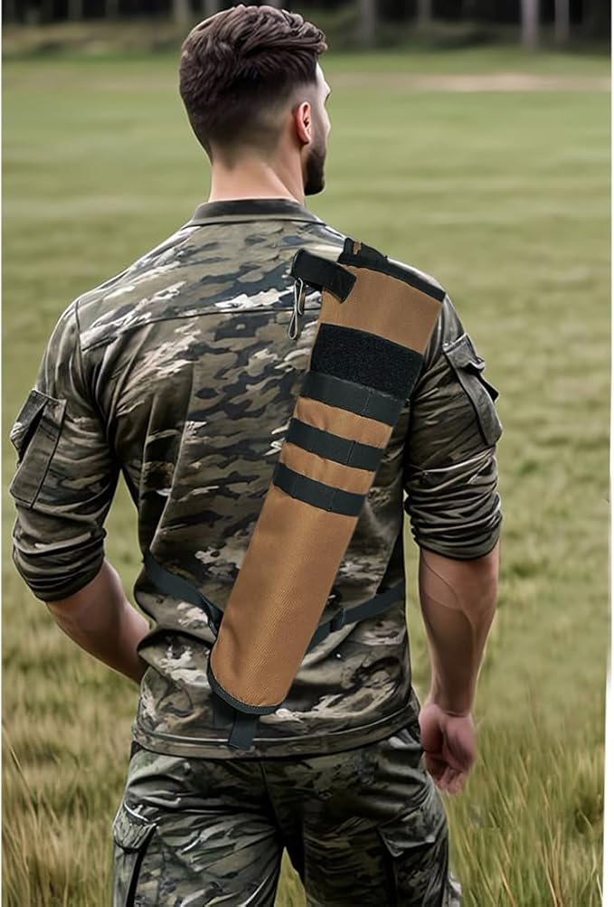KRATARC Archery Lightweight Back Arrow Quiver Dual Use Foldable Compact Hip Arrows Bag with Molle System Hanged for Target Shooting-StrideForce Fitness