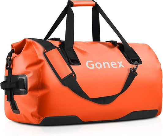 Gonex 40L 60L 80L Extra Large Waterproof Duffle Travel Dry Duffel Bag Heavy Duty Bag with Durable Straps & Handles for Kayaking Paddleboarding Boating Rafting Fishing-StrideForce Fitness