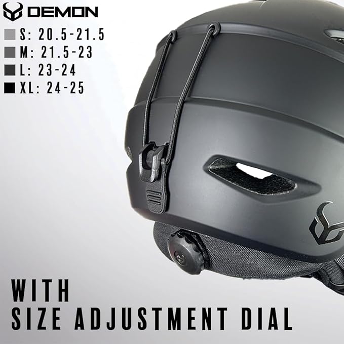 Demon United Snowboard and Ski Helmet with MIPS - Adult - Matte Black/Matte White - PC Shell & Inmold EPS Foam- Twist Dial Fit System - Audio Ready Earpads-StrideForce Fitness