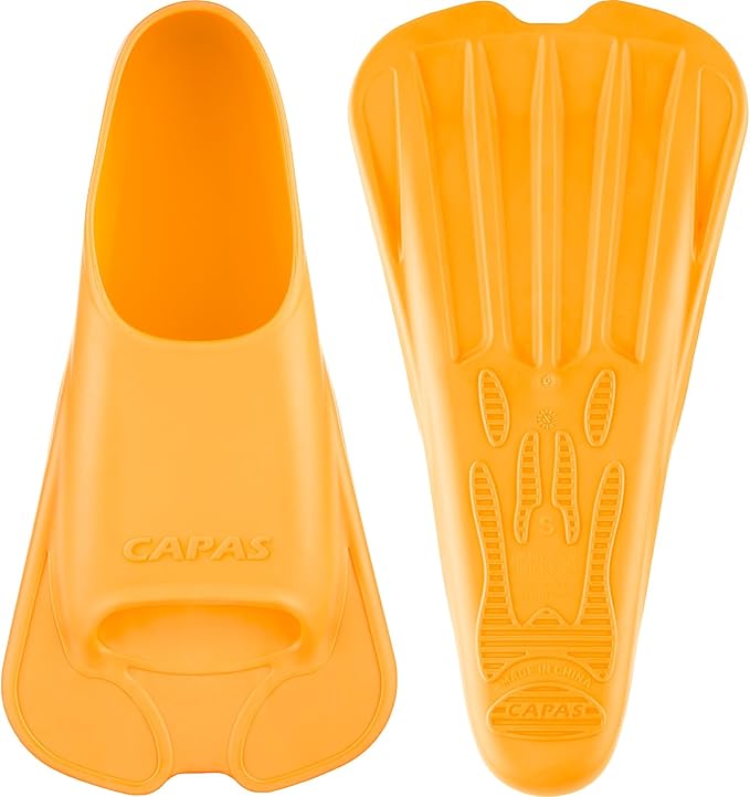 CAPAS Swim Training Fins Comfortable Silicone Lap Swimming Short Blade Floating Flippers with Mesh Bag for Adult Men Women Build Leg Strength-StrideForce Fitness