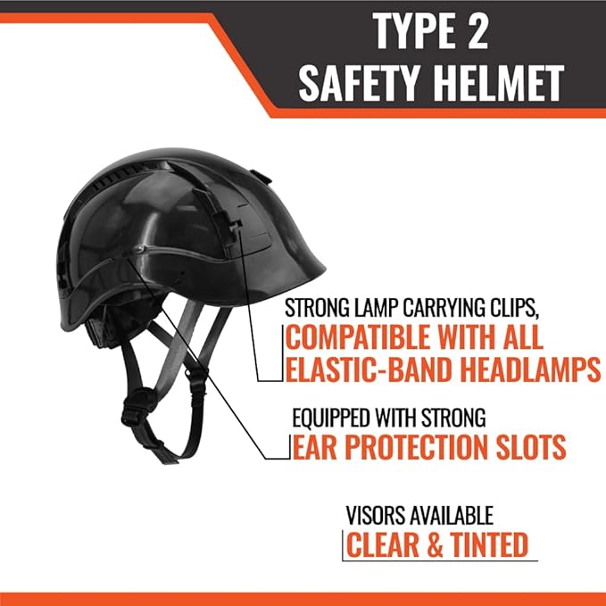 Malta Dynamics APEX Type 2 Safety Helmet – OSHA and ANSI Z89.1 Compliant Safety Hard Hats for Construction Workers and Vented Helmet for Head Protection-StrideForce Fitness