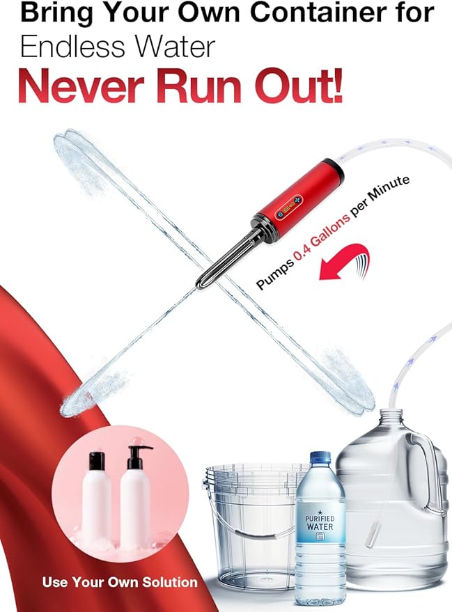 TRAMAN-Enema-Anal-Douche, Enemas-Douches for Men & Women Colon Cleanse, Shower Enema Bulb-Bottles Kit, Electric Rotating Nozzle, Pressure Spray, Two Douching Modes, External Water Supply-StrideForce Fitness