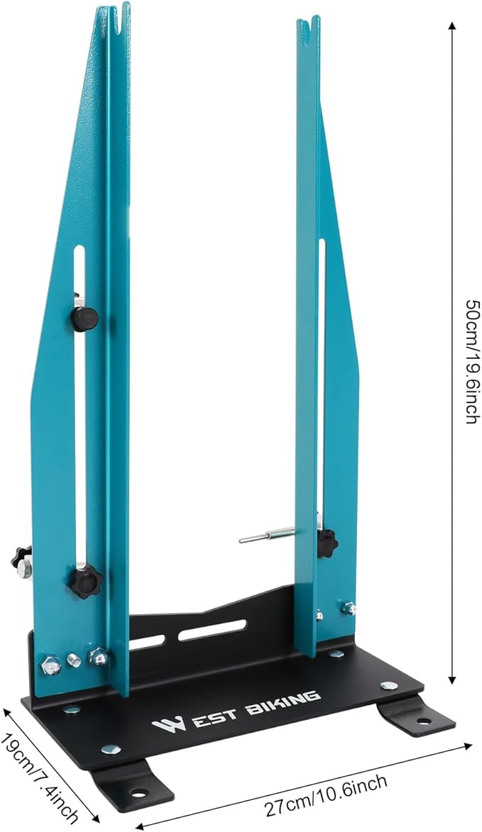 Bicycle Wheel Truing Stand, Bike Repair Truing Bearing Stand with 360° Swivel Dual Adjustment & Thickened Base, Professional Bicycle Wheel Repair Steel Bearing Bracket Rim for Wheels up to 3.5"-5.9"-StrideForce Fitness