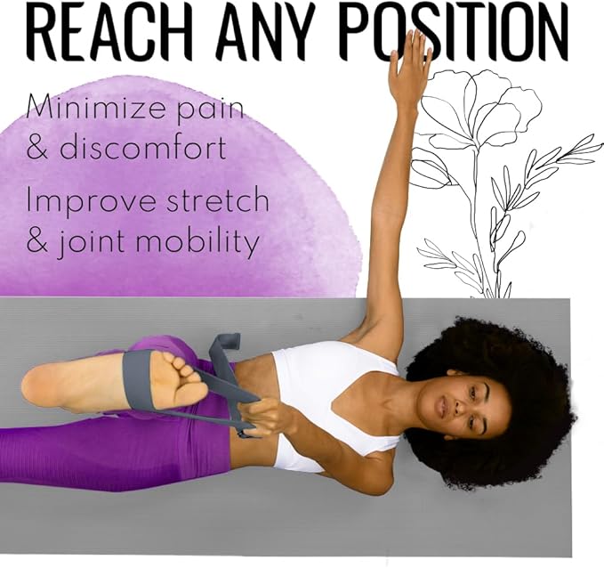 TECEUM Yoga Strap & Mat Strap – 2 IN 1 – Cotton – 6 ft 8 ft 10 ft (30+ colors) – Adjustable Non-Slip Belt for Yoga, Pilates, Stretching, Physical Therapy, Fitness & Home Workout – For Carrying Mats-StrideForce Fitness