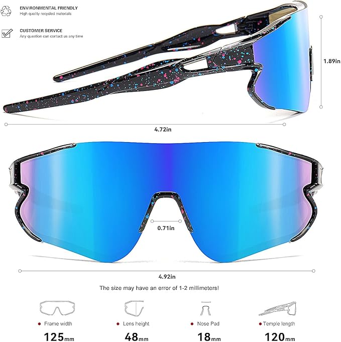 Kids Baseball Sunglasses for Boys Girls Youth Softball Cycling Sports Sunglasses UV400 Protection Age 5-12-StrideForce Fitness