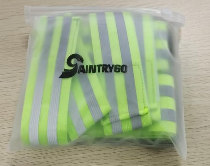 Saintrygo 6 Pcs Reflective Sash for Walking at Night Reflective Strap Arm Band High Visibility Belt Safety Ankle Strap for Visibility Vest Clothing Running Gear-StrideForce Fitness