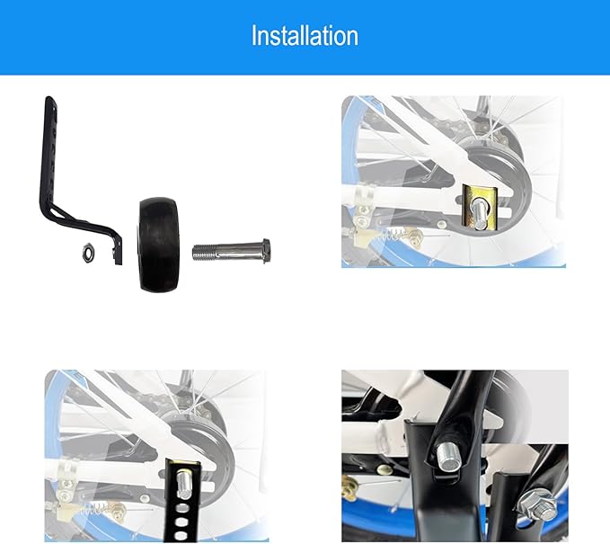 1 Pair Bike Training Wheels Mute Flash Wheels,Children Bicycle Wheels Flash Mute Wheel Compatible for 12 14 16 18 20 inch Single Speed Bike-StrideForce Fitness