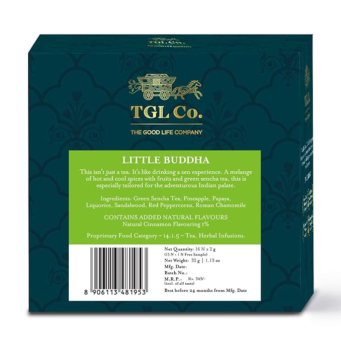 TGL Co. Green Tea | Sip it Hot or Iced | Soothes Digestion, Cleansing & Refreshing (Little Buddha)-StrideForce Fitness