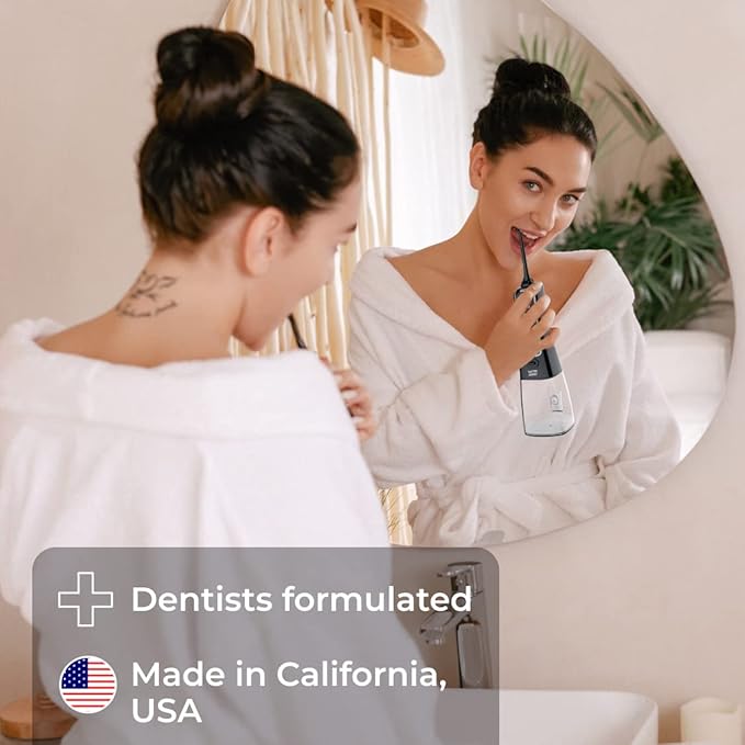 Concentrated Water flosser Rinse & mouthwash Gum Care | Add to Water Flosser | Apple Mint| Alcohol and Fluoride Free. Made in USA| Pack of 2 = 33.8 fl.oz | WATER DENT